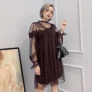 ĐẦM VẢI TUYN NHÚN BÈO ZARA