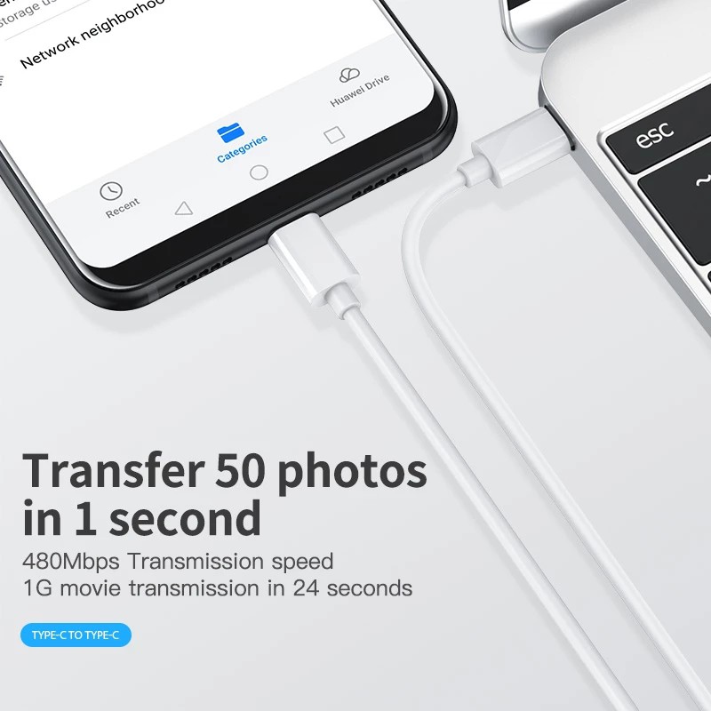 Cáp sạc nhanh và đồng bộ dữ liệu Usb Type C 3.0 SUNTAIHO cho Huawei