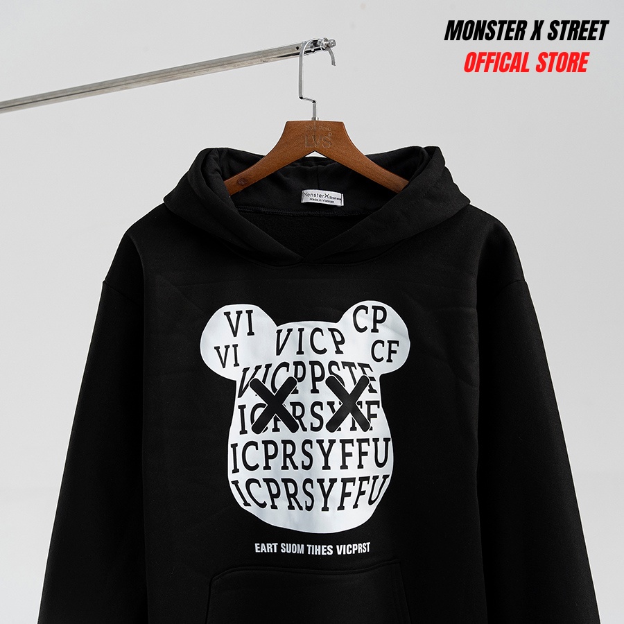 Áo hoodie nỉ bông Monster X Street Beariik nam nữ form rộng thu đông Local Brand