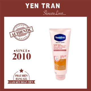 Sữa dưỡng thể chống nắng vaseline healthy white 50x spf50 320ml