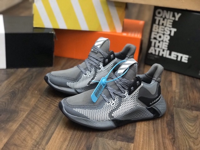Giày thể thao sneaker Alphabounce Shoes 2020 mầu xám pha đen chất lượng mềm mịn siêu nhẹ