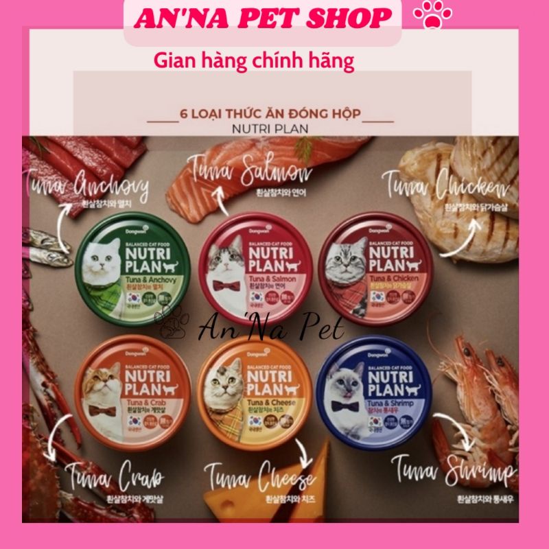 Pate Nutri Plan cho mèo, Pate Nhập Khẩu Hàn Quốc, hộp 160g, đồ ăn cho mèo -AnNa.Pet Shop-