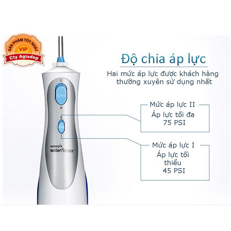 [Chính hãng - 220V] Tăm nước cầm tay Waterpik WP450EC được các gia đình tin dùng