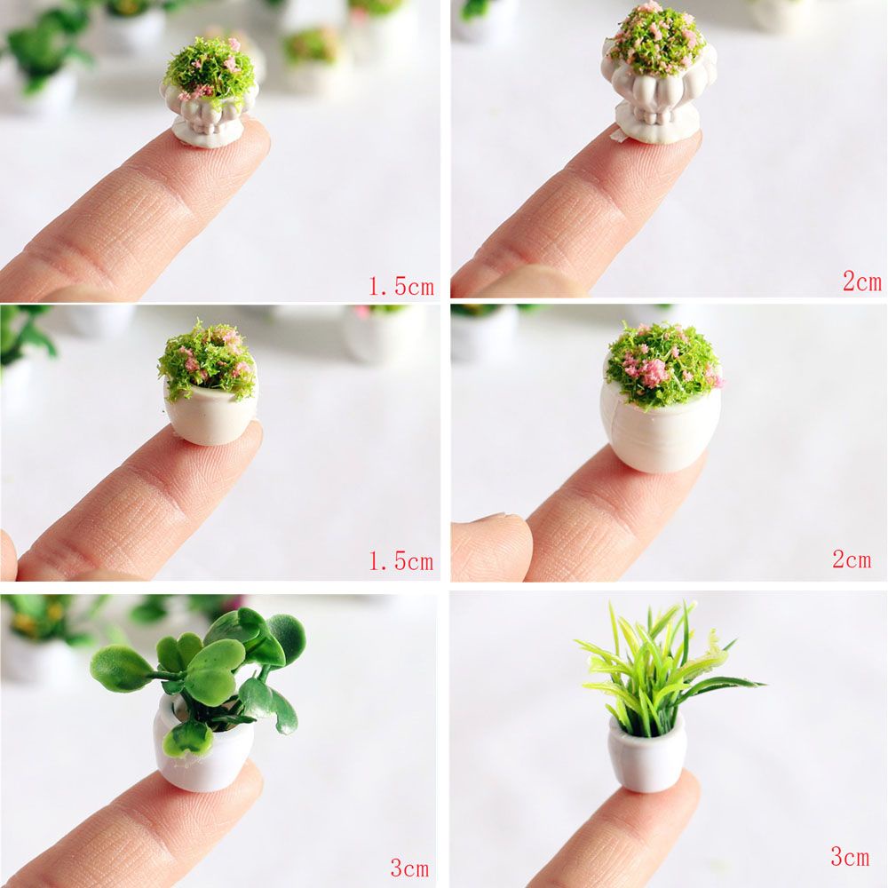Chậu Hoa Mini Dễ Thương Trang Trí Nhà Búp Bê