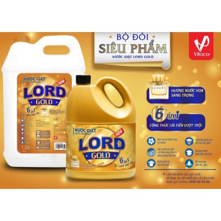 NƯỚC GIẶT LORD GOLD 3.8KG HƯƠNG NƯỚC HOA (HÀNG CHÍNH HÃNG)