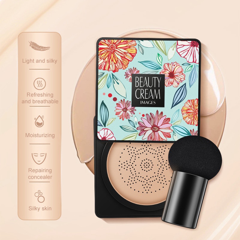 New Mushroom Head Air Cushion Moisturizing Foundation /  / Long lasting Moisturizing Gouache Cream / Nude Oil Control Liquid Foundation / Air-permeable Natural Brightening Makeup BB Cream /High Quality Concealer /Makeup Face Beauty