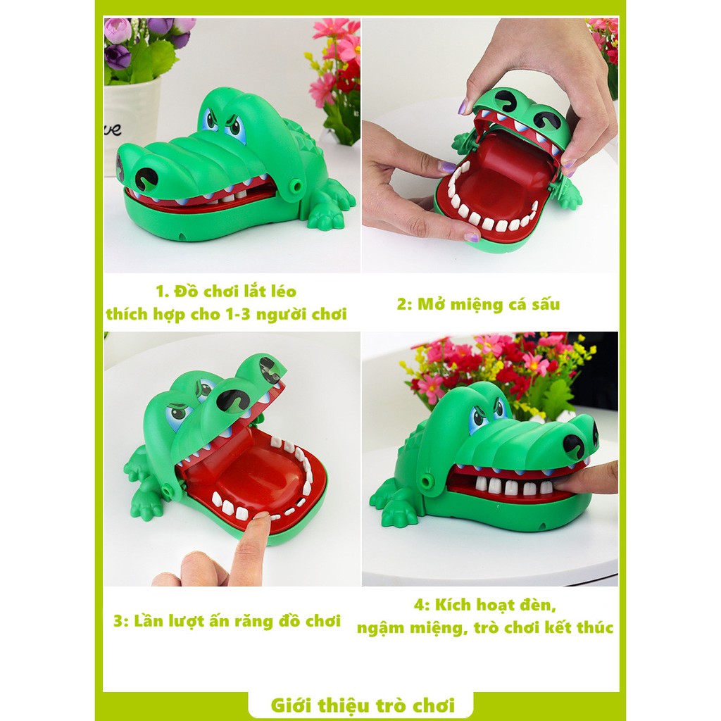 Đồ chơi Lắt Léo CÁ SẤU BULLDOG Cắn Ngón Tay Không Đau Dành Cho Trẻ em Người lớn Đồ Chơi Giải Trí Thú Vị