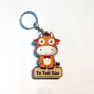 Móc khóa gỗ 12 con giáp Danbo Printcre8