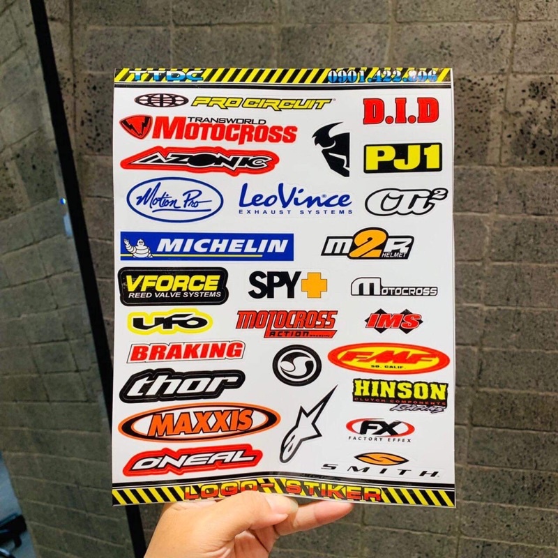 Bộ tem sticker Logo Racing