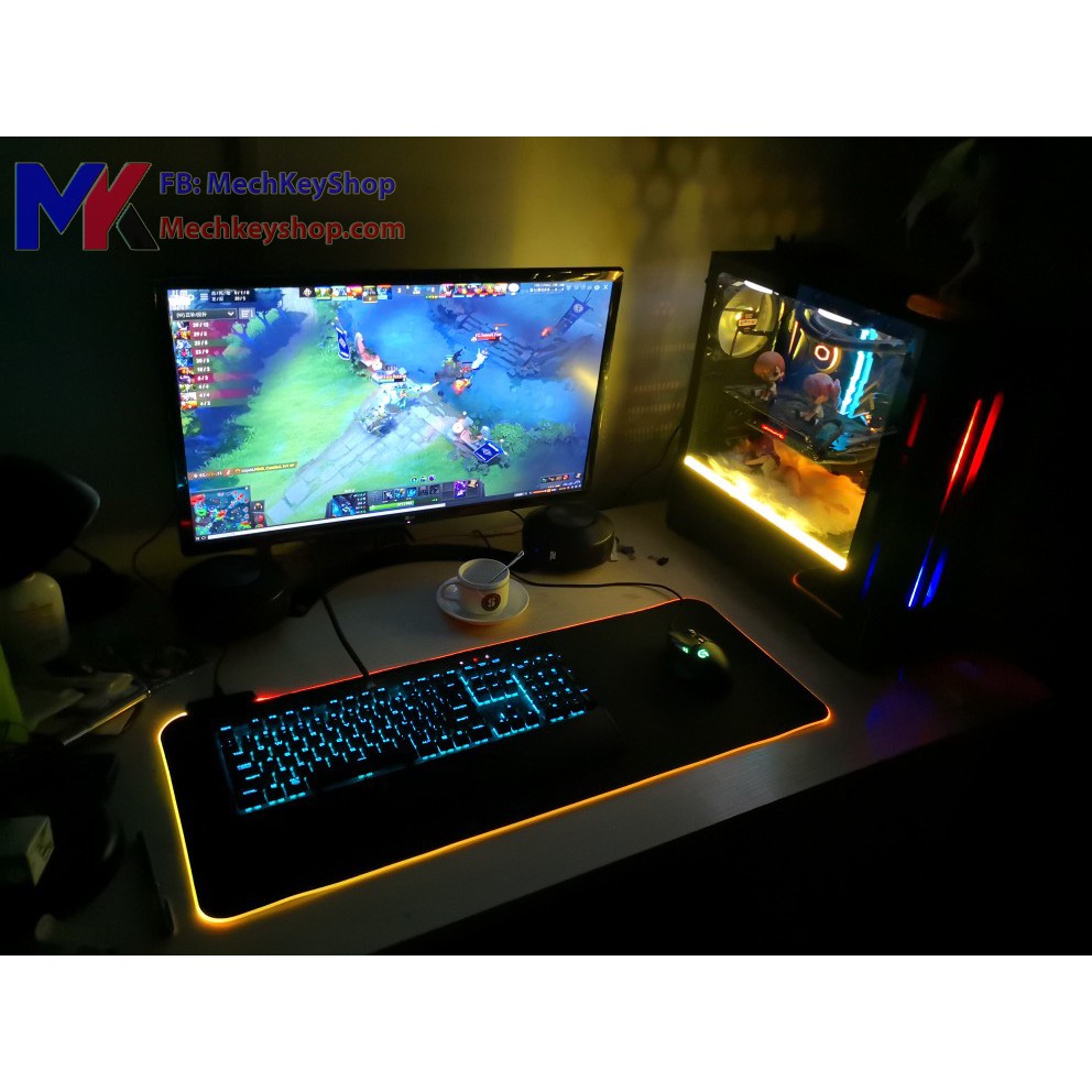 Tấm lót chuột RGB 800x300x4 mm, lót mềm dẻo