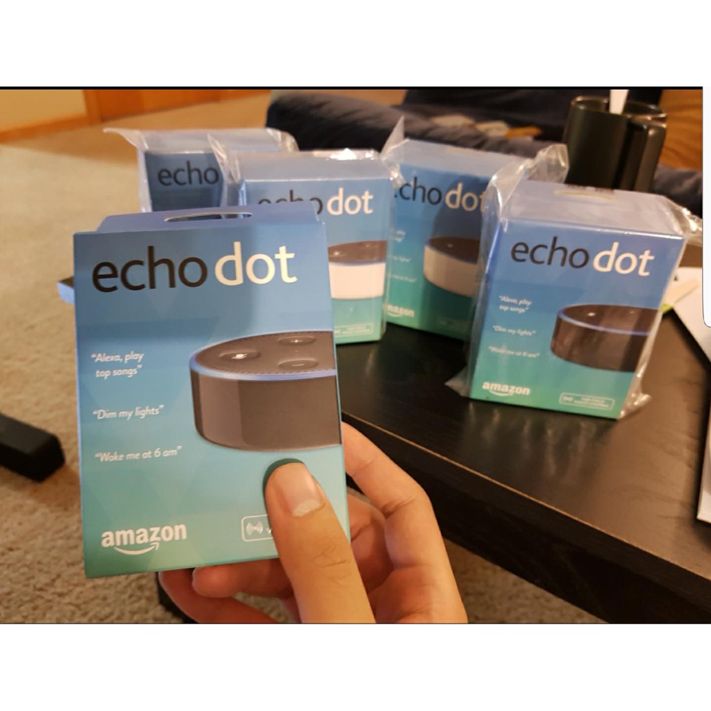 Loa thông minh Amazon Echo Dot, nguyên seal hàng Mỹ (Màu: Black + White)k