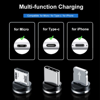Combo Cáp Nam Châm 3 Đầu Android/iOS + Củ Sạc 3 Lỗ USB