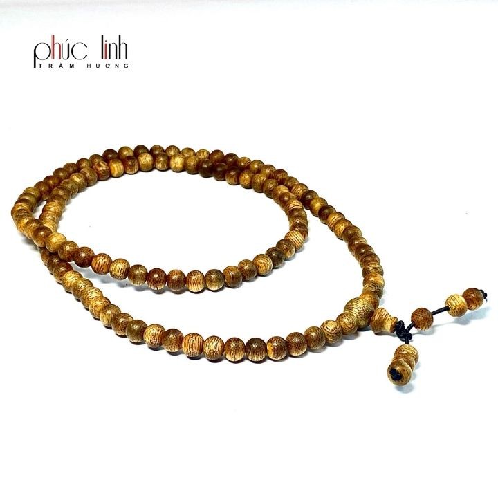Vòng Cổ Gỗ Trầm Hương Tốc 6 ly 108 hạt PHÚC LINH