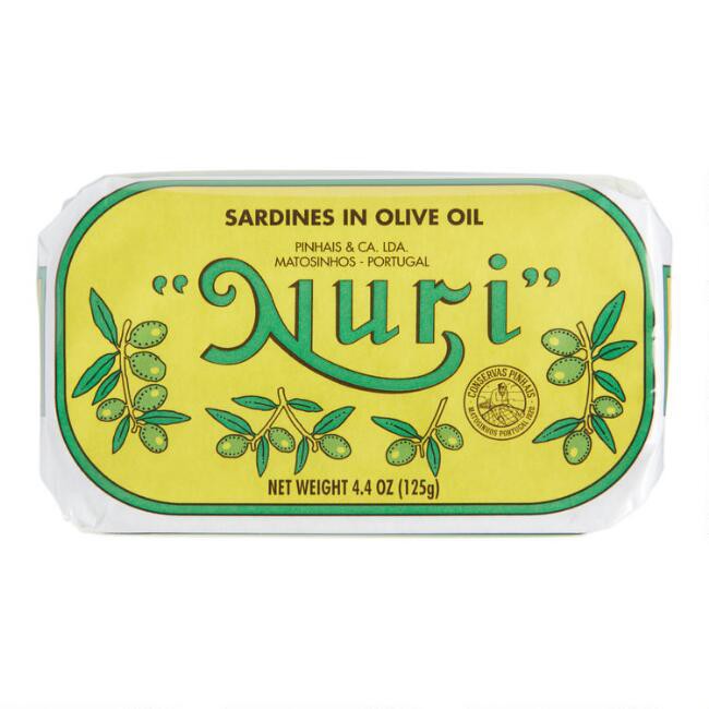 CÁ MÒI NGÂM DẦU OLIVE Nuri Seafood Aficionado - Portuguese Wild Sardines in Olive Oil (Bồ Đào Nha), 125g