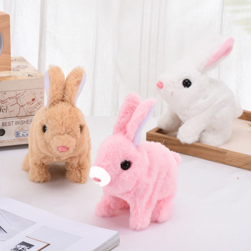 ✿ Thỏ Nhồi Bông Đồ Chơi Chạy Pin Vui Nhộn Cho Bé
