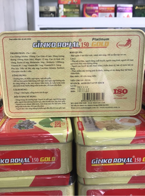 HOẠT HUYẾT DƯỠNG NÃO - GINKO ROYAL 150 GOLD PLATINUM | BigBuy360 - bigbuy360.vn