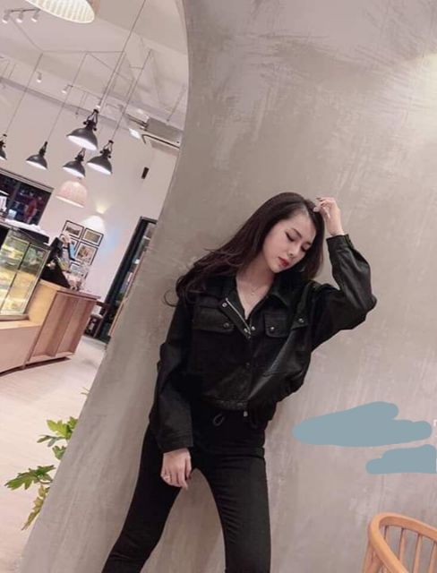 ÁO KHOÁC DA RÚT DÂY