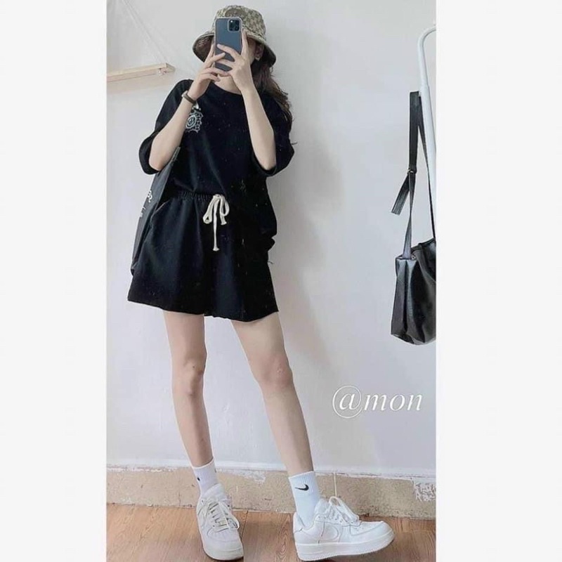 Quần Short Thun Đùi Lưng Thun Basic