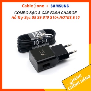 Bộ Củ Sạc Nhanh, Dây Cáp Type C Fash Charge SamSung Cho Máy S8 S9 Và S10 Chính Hàng Bảo Hành 12 Tháng