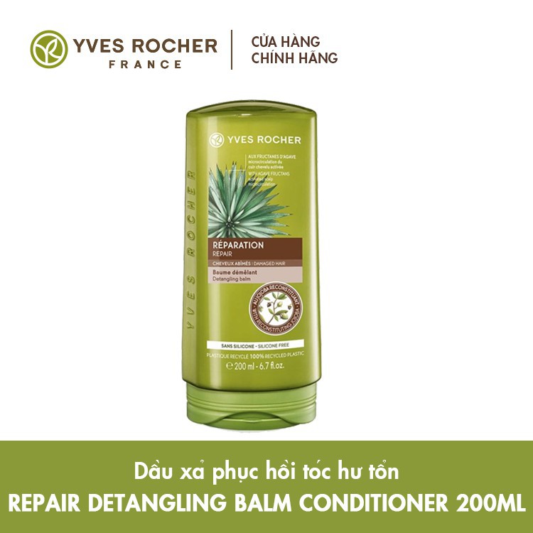 Dầu Xả Phục Hồi Tóc Hư Tổn Yves Rocher Repair Detangling Balm Conditioner 200ml