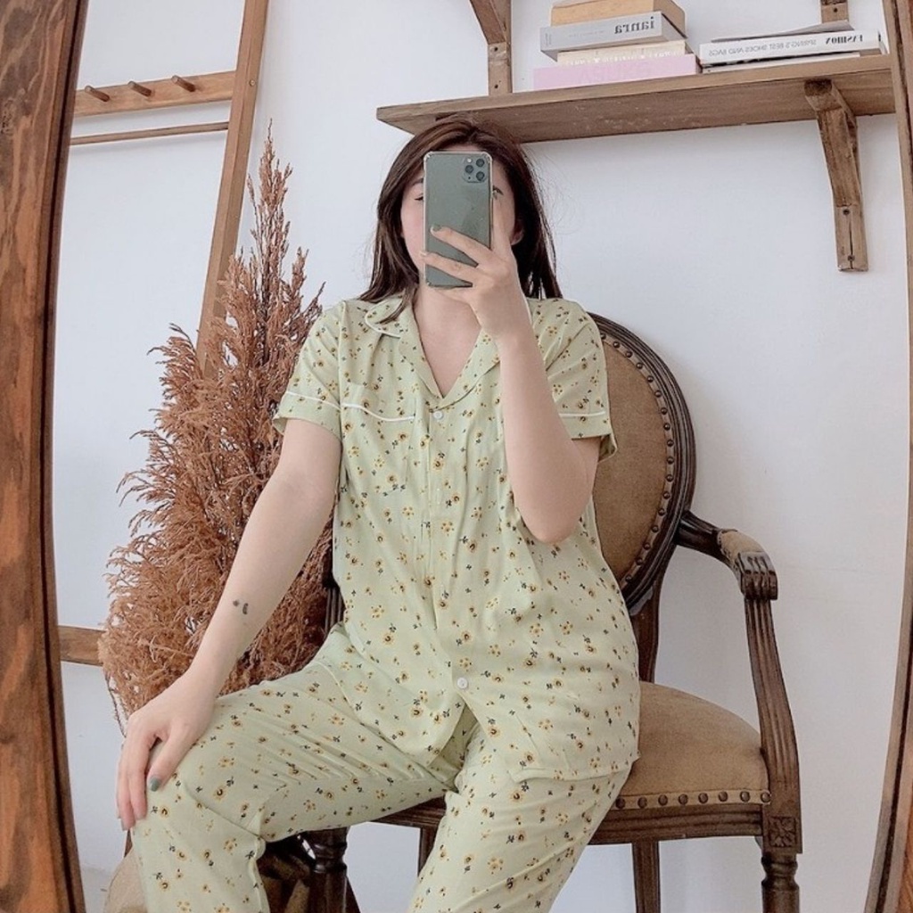 [HÀNG MỚI VỀ] ĐỒ BỘ PIJAMA NỮ MẶC NHÀ ĐŨI MỀM TAY NGẮN QUẦN DÀI | BigBuy360 - bigbuy360.vn