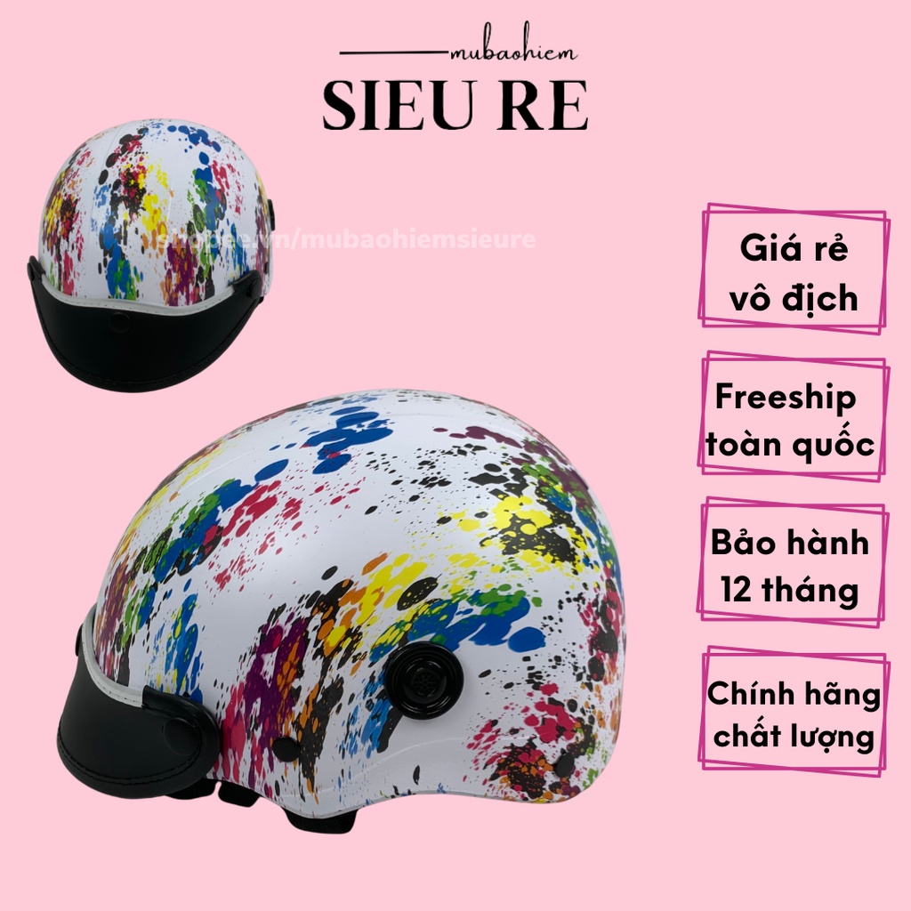 Nón sơn nhúng cacbon , Mũ bảo hiểm nửa đầu chính hãng nhúng cacbon tem S34 , nón bảo hiểm đa dạng màu sắc cho nam nữ