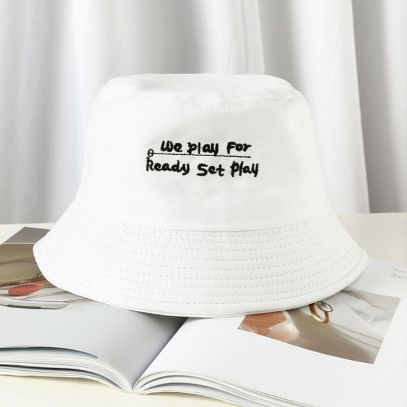 Nón Tai Bèo Rộng Vành Thêu Chữ 22 Màu Thời Trang Mùa Hè Cho Nữ