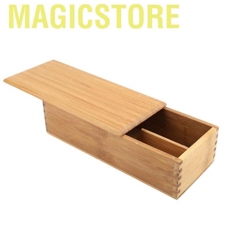 [Ready Stock] Magicstore Hộp đựng đũa muỗng bằng gỗ tre Nhật Bản