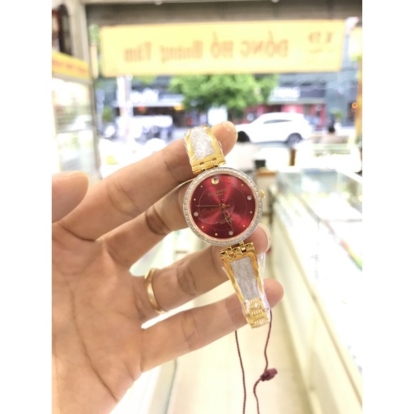 Đồng hồ nữ SUNRISE 9957SA Đính đá sang trọng Kính Sapphire chống xước chống nước