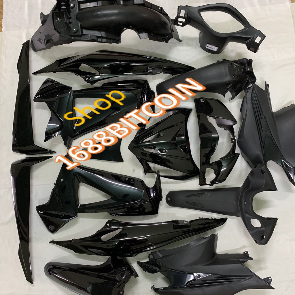 Dàn áo xe Wave RSX -Full vỏ nhựa xe Wave RSX 100 siêu nhân đời 2008 đến 2009 -rsx màu ĐEN