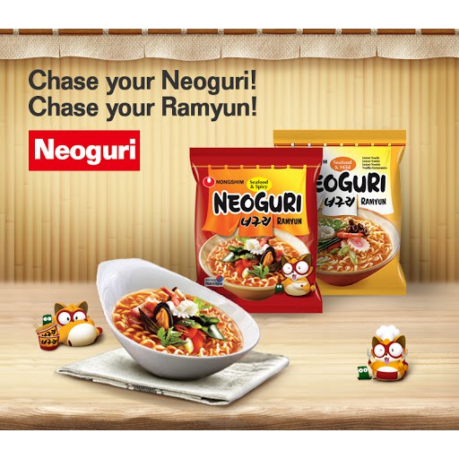 ( Bán sỉ ) Lốc 4 gói Mì xào khô Nongshim Neoguri 137gr