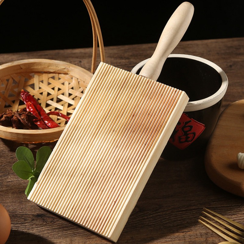 Tấm bảng gỗ lăn bột làm mì pasta bơ chính hiệu tại nhà có tay cầm