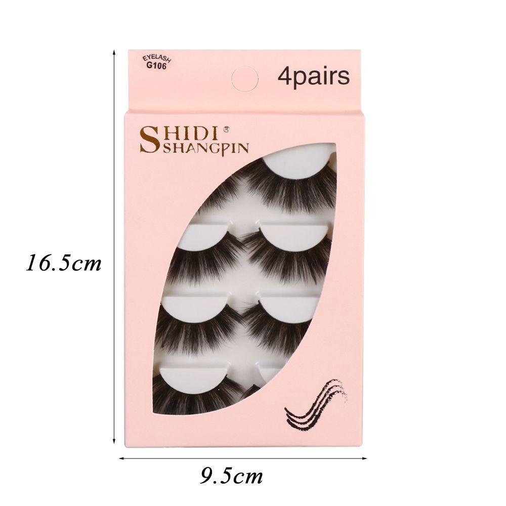 Bộ 4 Cặp Lông Mi Giả 3D Thời Trang Dành Cho Nữ