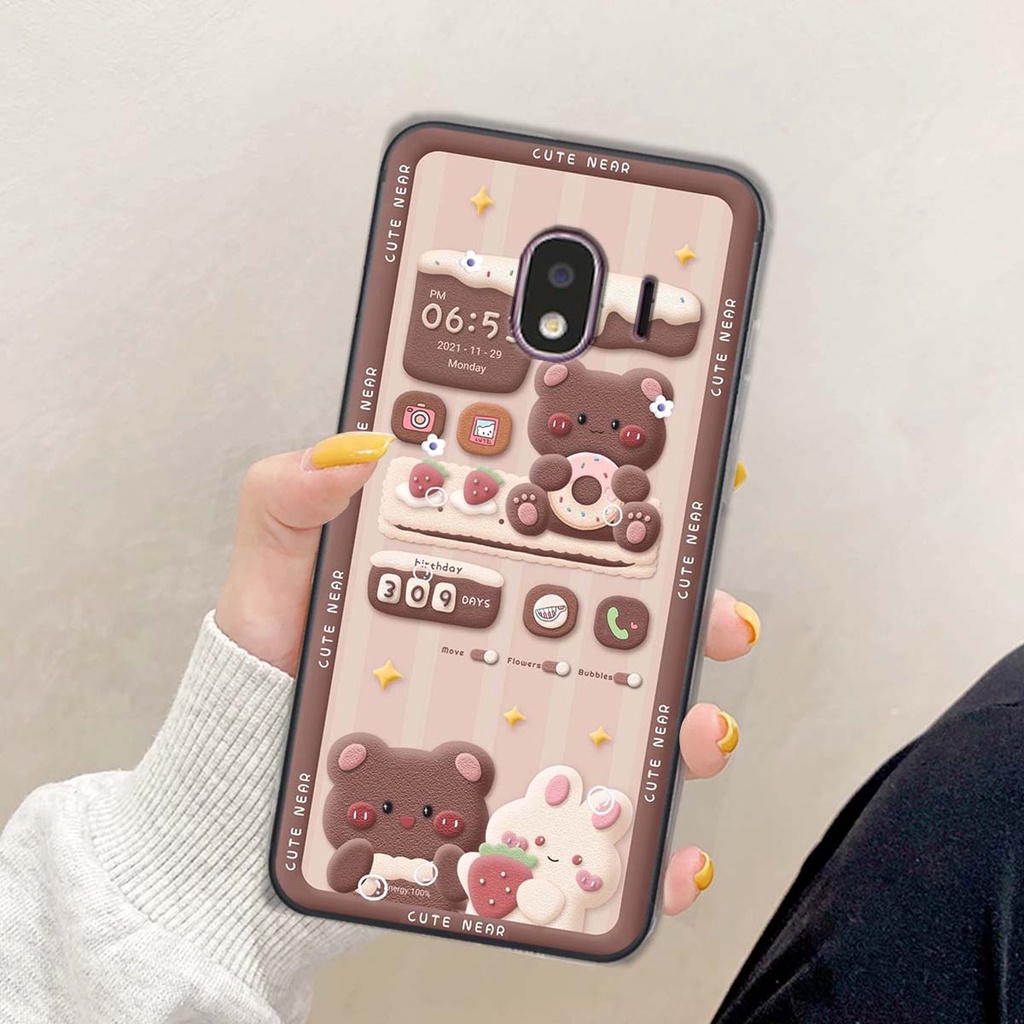 Ốp lưng Samsung J4 / J4 2018 in hình gấu cute,bò sữa 3D cute dễ thương bảo vệ điện thoại.
