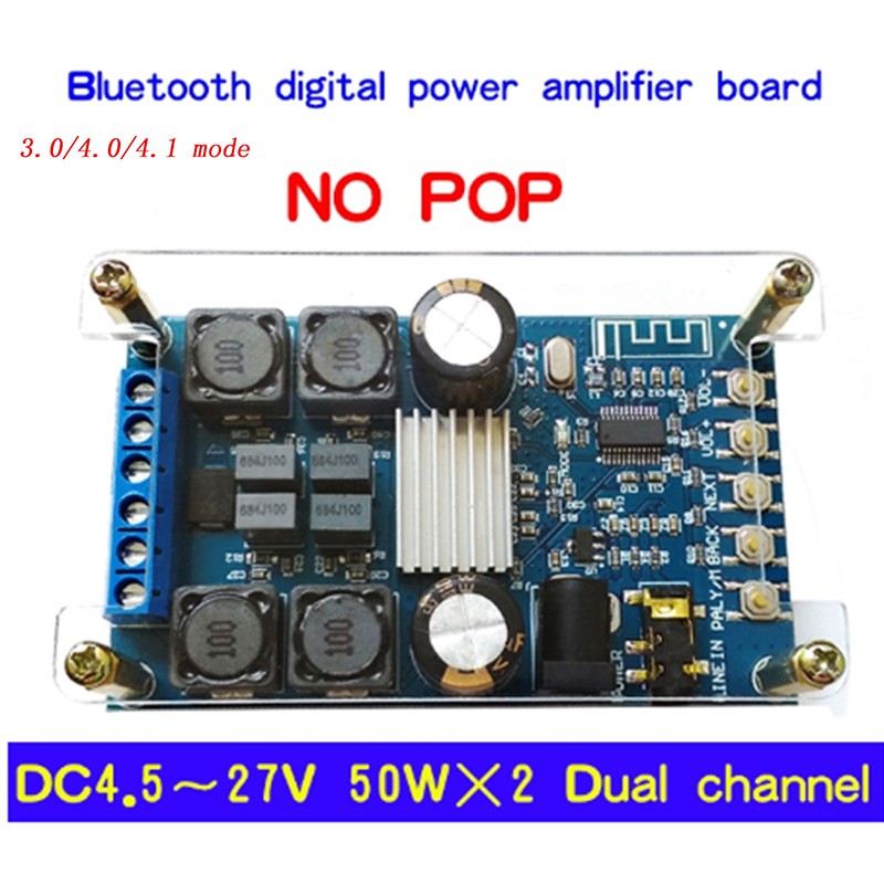 1 Mạch Khuếch Đại Âm Thanh Bluetooth TPA3116 DC4.5-27V 2x50W