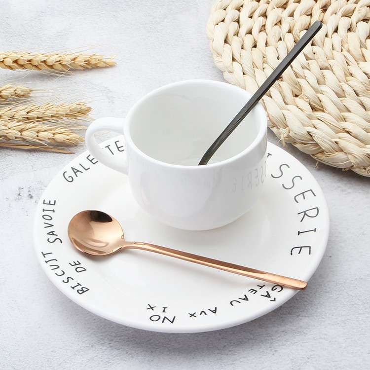 Colorful shiny stainless steel coffee spoon, ice-cream spoon gold/rose gold/black small spoon