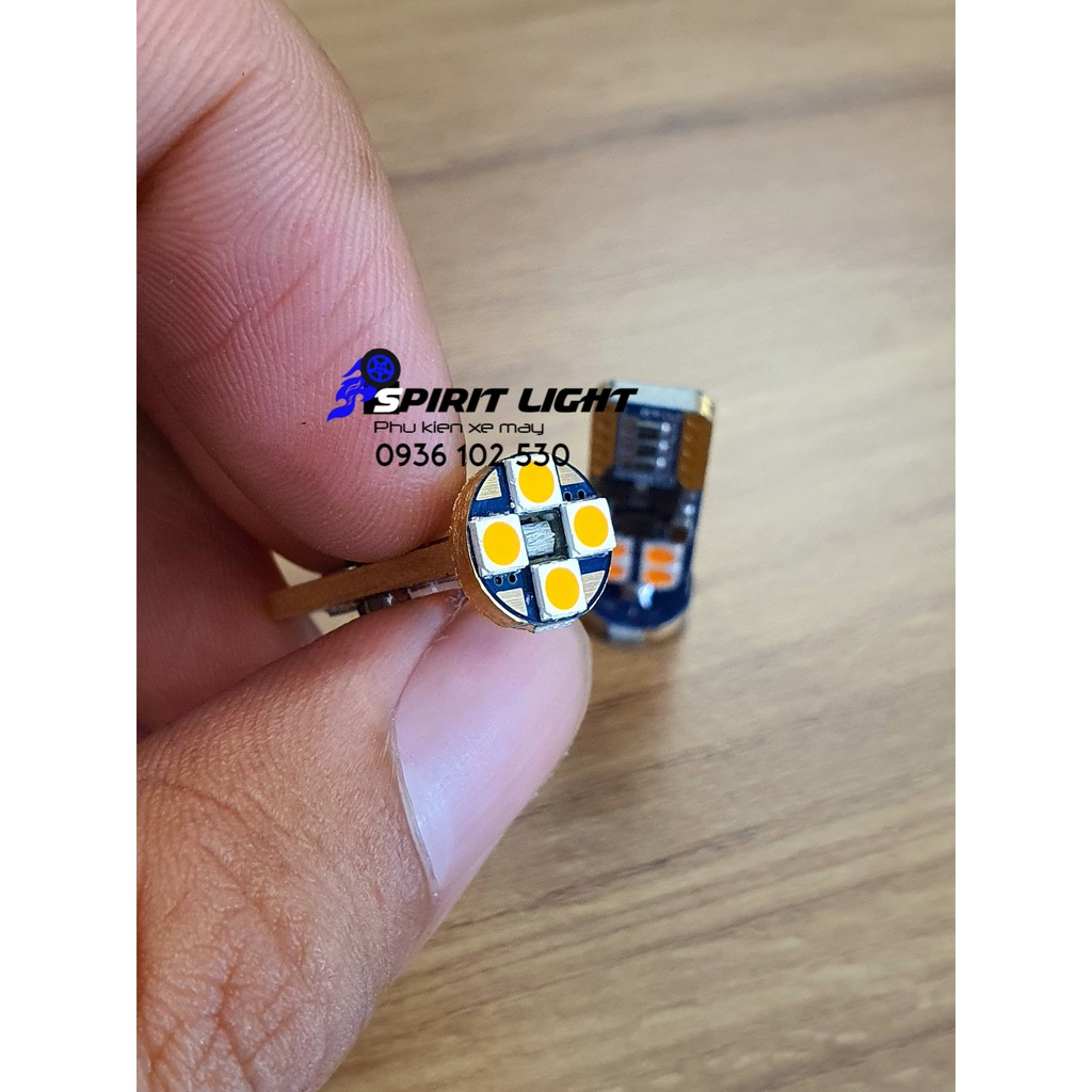 Bóng đèn xi nhan led chân T10 12SMD3030 Canbus