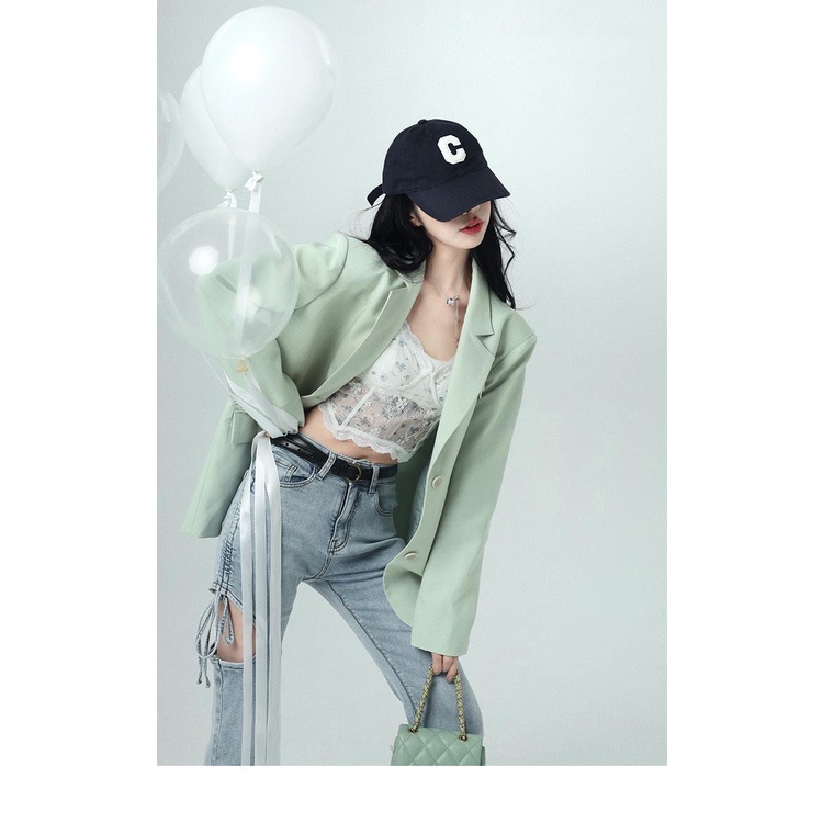 Quần Jean Dài Lưng Cao Dáng Ôm Xẻ Tà Thời Trang Xuân Hè 2022 Cho Nữ