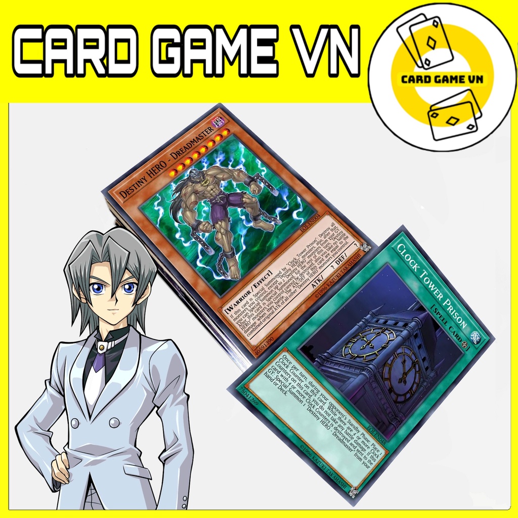 [BÀI IN] Bài YuGiOh - Hộp Thẻ Bài FullBox - Bộ 63 lá bài Destiny Hero của Aster Phoenix ( Edo ) - Card Game VN