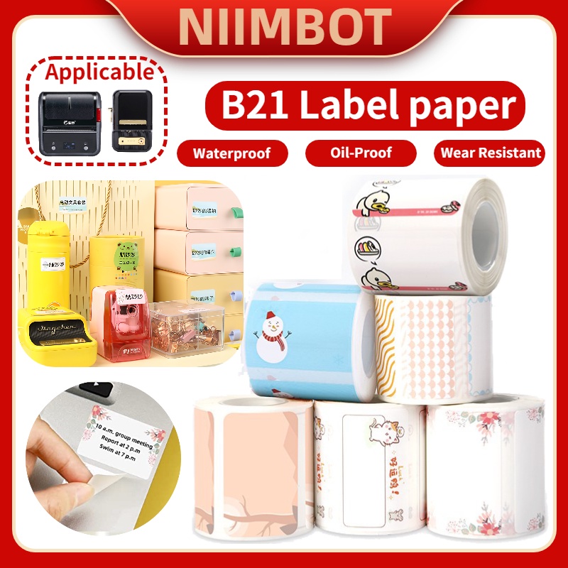 Sticker Mã Vạch NIIMBOT B21 / B3S R3 Chống Thấm Nước Tiện Dụng Cho Gia Đình