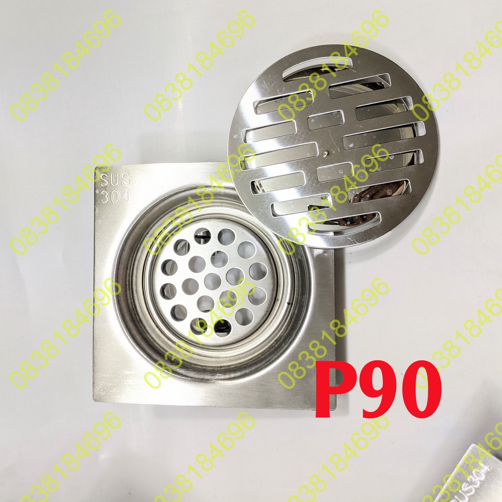 Phễu thoát sàn inox SUS 304 tự động chống trào ngược,chống hôi. Phễu Thoát sàn đáy thau chống hôi 15X15 inox 304