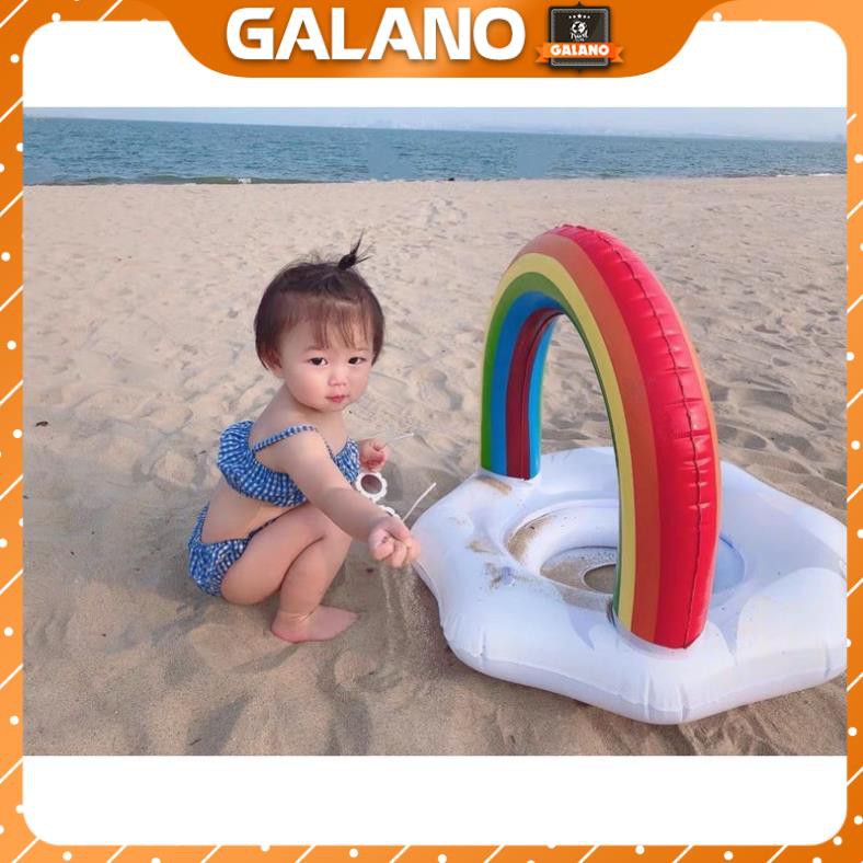 Phao Bơi Cho Bé GALANO Phao Bơi Trẻ Em Xỏ Chân Chống Lật An Toàn Bơi Lội Hình Cầu Vồng Cực Yêu SS-001262