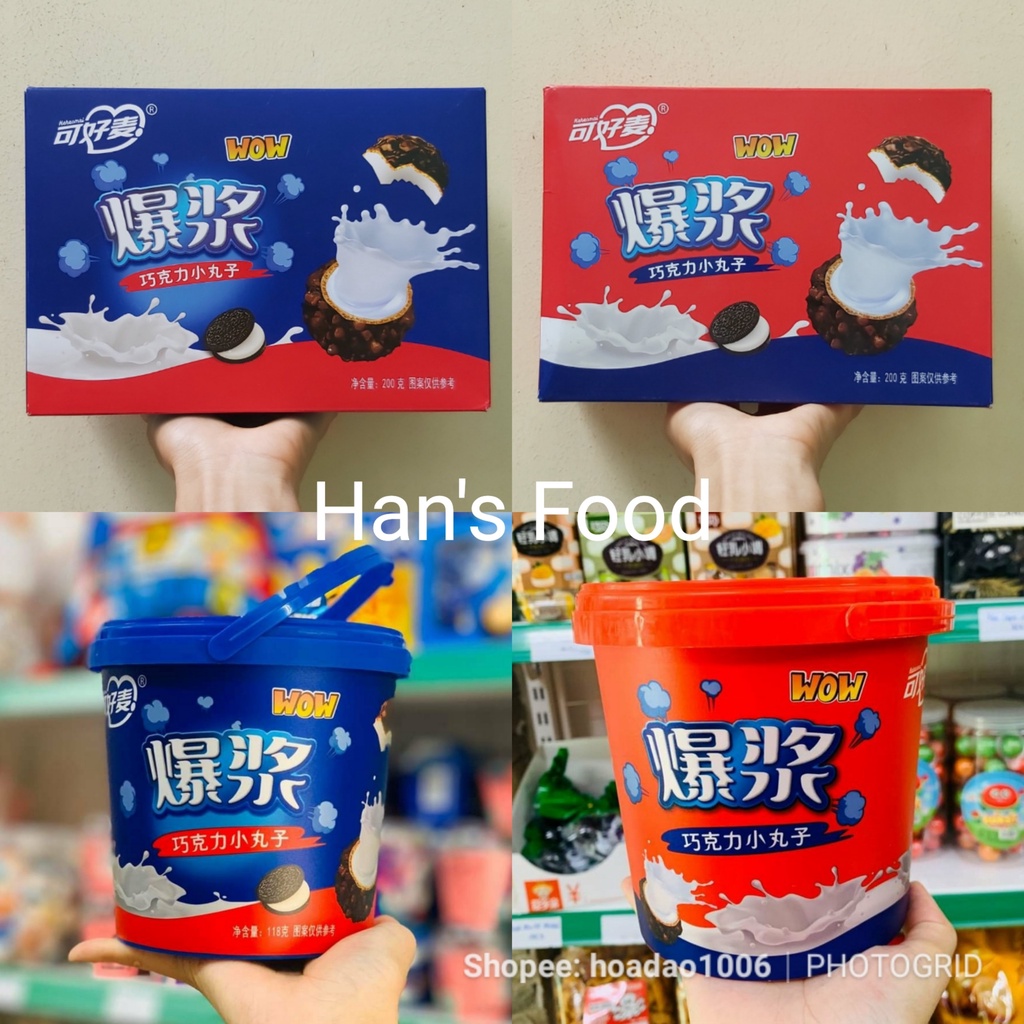 Bánh Oreo Socola 3 lớp nhân kem chảy xô 118g vị sữa/dâu- hot tiktok