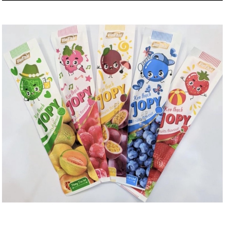 Kẹo Thạch trái cây JOPY Việt Thái túi 24 thanh 770g