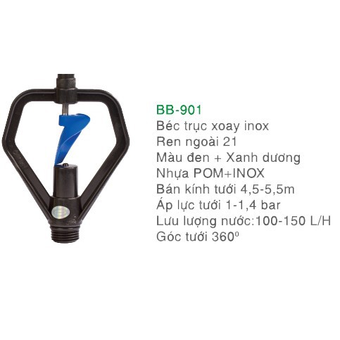 BB-901 - BÉC TRỤC XOAY INOX RN 21