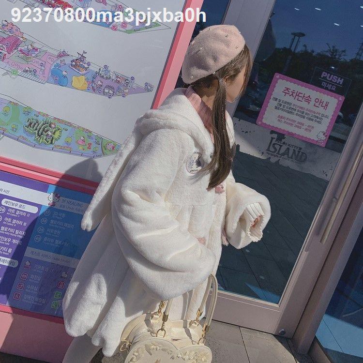 Áo khoác lông cừu dày dáng dài thiết kế đáng yêu thời trang | BigBuy360 - bigbuy360.vn