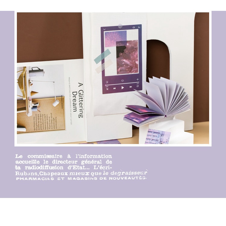 Set 50 miếng dán trang trí sổ tay DIY