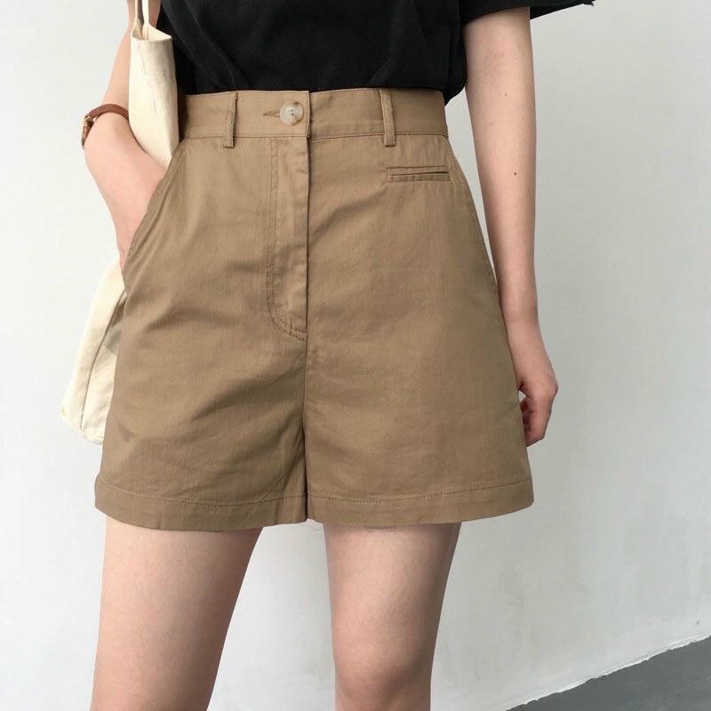 Quần Short Nữ Kaki  Lưng Cao Túi Mổ Ulzzang Phong Cách Hàn Quốc Siêu Đẹp PL14 | BigBuy360 - bigbuy360.vn