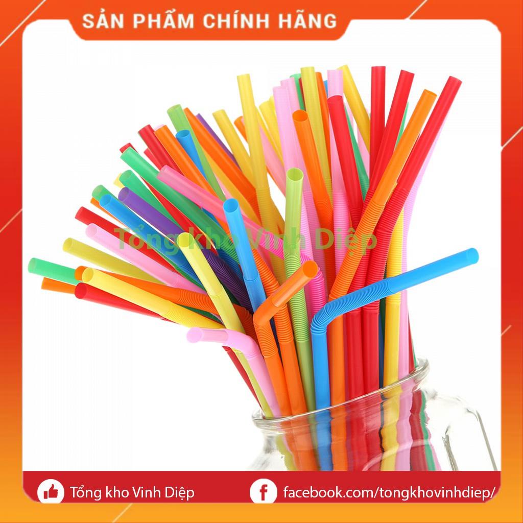 Combo 1 túi ~80 ống hút xoắn nghệ thuật nhiều màu loại đẹp