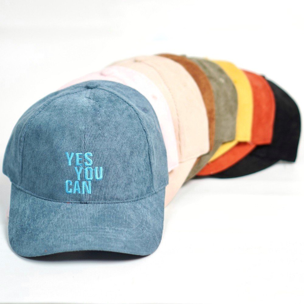Mũ lưỡi trai ❤️Nón kết thêu chữ Yes You Can phong cách Ulzzang form unisex nam nữ AQ STORE